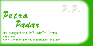 petra padar business card